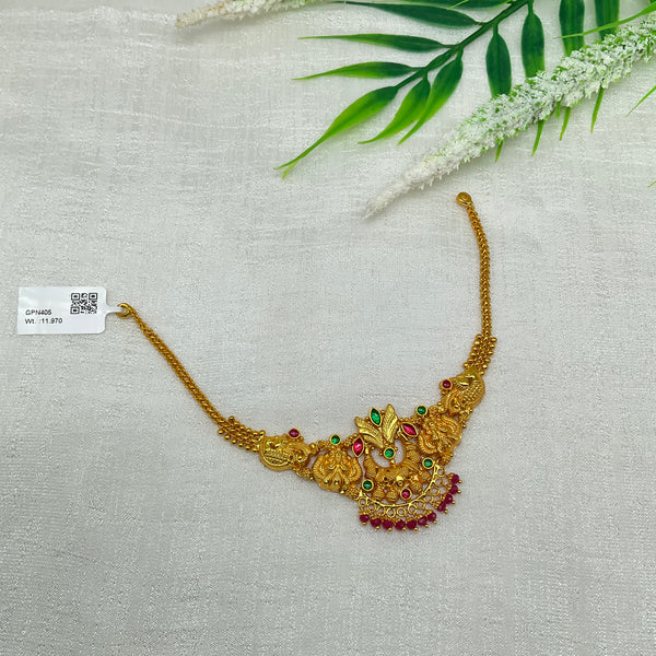 Silver Gold Polish Necklace GPN405