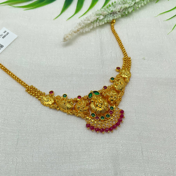 Silver Gold Polish Necklace GPN 388
