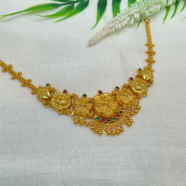 Silver Gold Polish Necklace GPN385