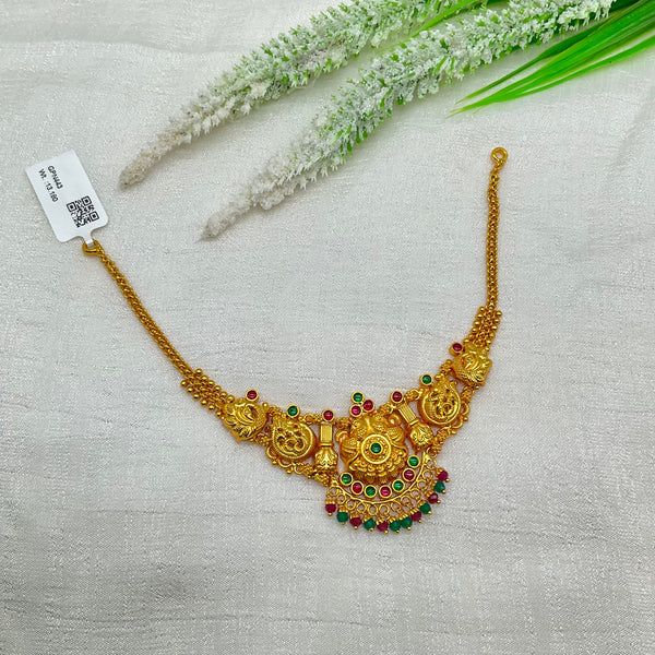 Silver Gold Polish Necklace GPN443