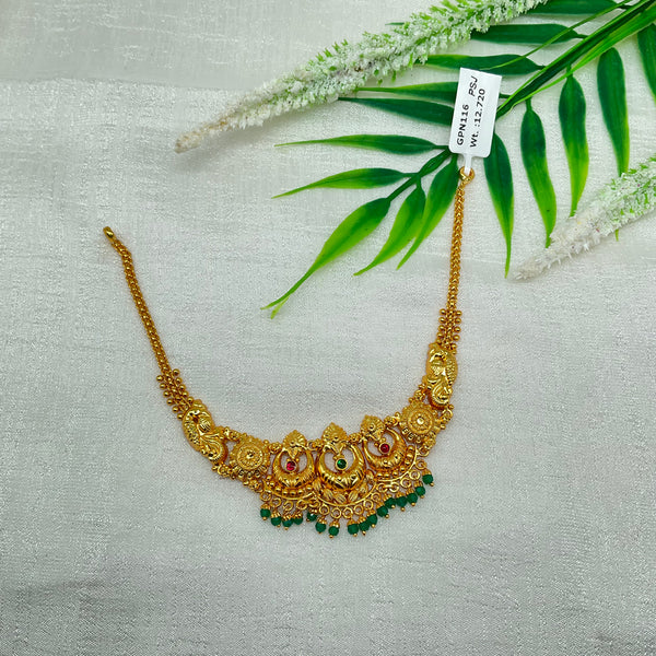 Silver Gold Polished Necklace GPN116