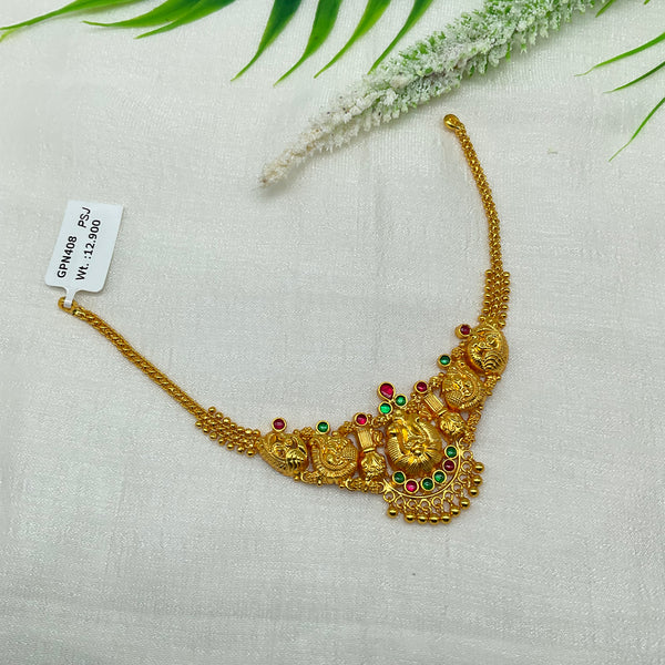 Silver Gold Polish Necklace GPN408