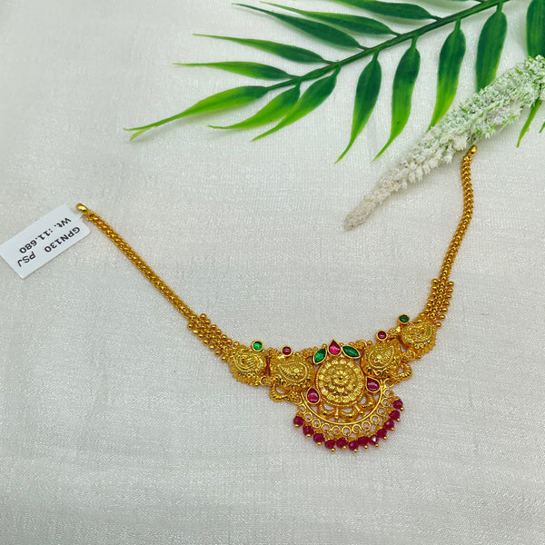 Silver Gold Polish Necklace GPN130
