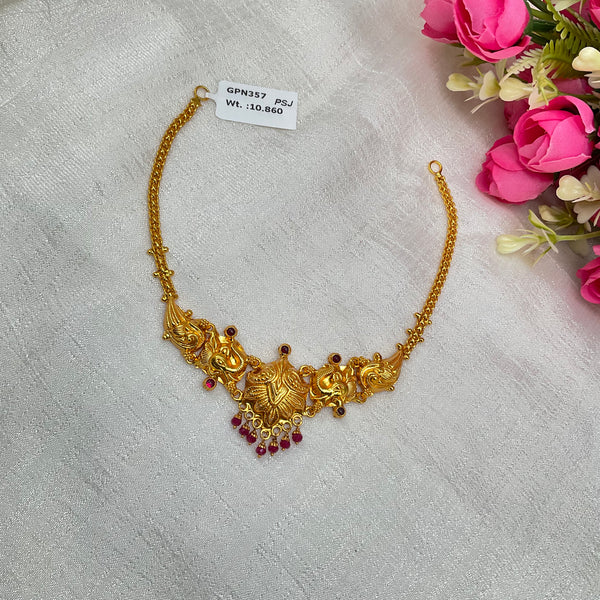Silver Gold Polish Necklace GPN357