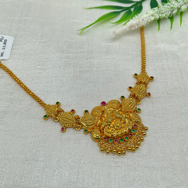 Silver Gold Polish Necklace GPN382