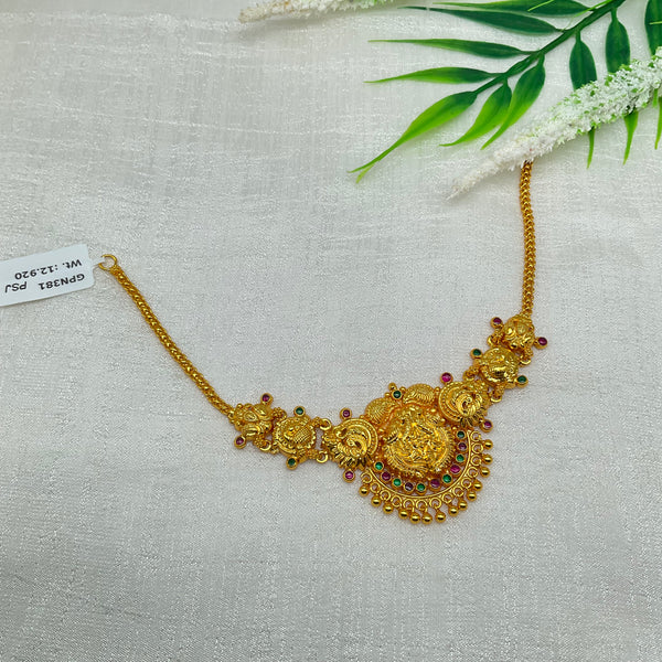 Silver Gold Polish Necklace GPN381