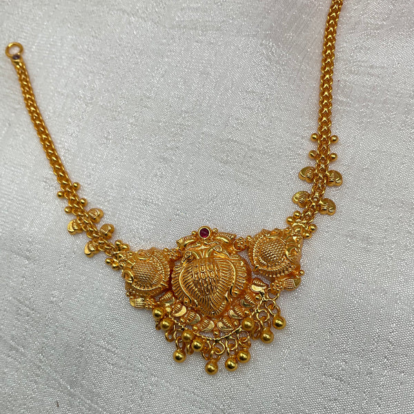 Silver Necklace Gold Polish GPN283