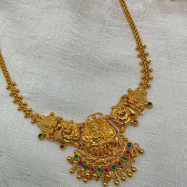 Silver Gold Polished Necklace GPN106