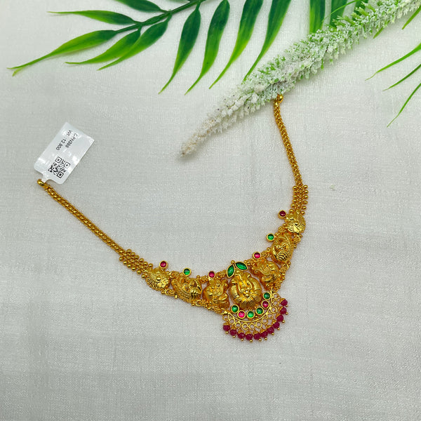 Silver Gold Polish Necklace GPN 388
