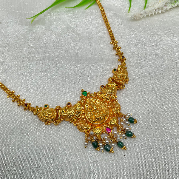Silver Gold Polished Necklace GPN81
