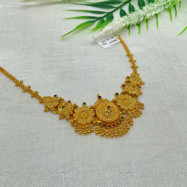 Silver Gold Polish Necklace GPN377