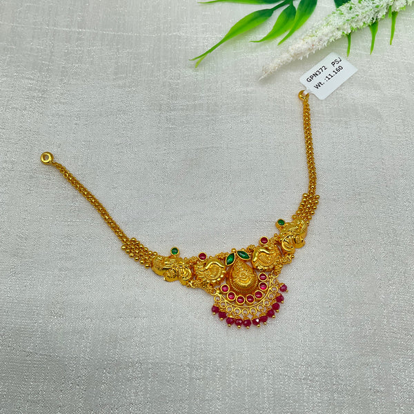 Silver Gold Polish Necklace GPN372