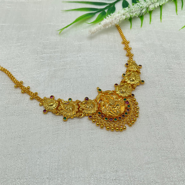 Silver Gold Polished Necklace GPN403