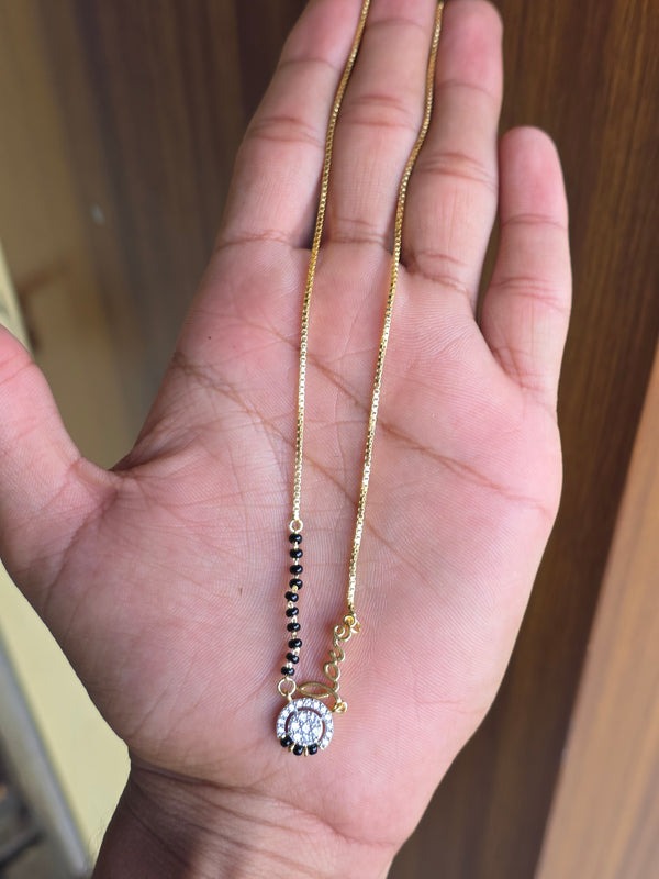 Silver Love Mangalya Chain 18 in