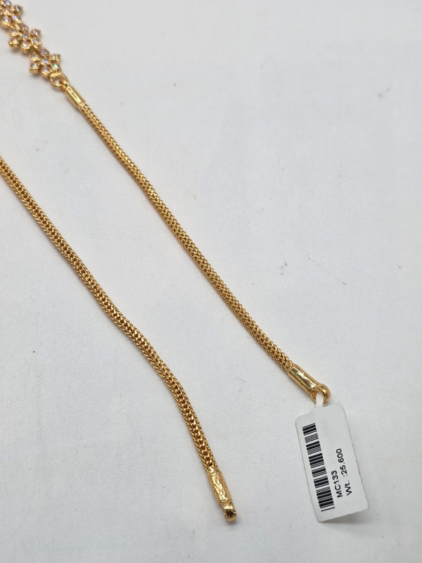 Silver 3 Stone Mangalya Chain