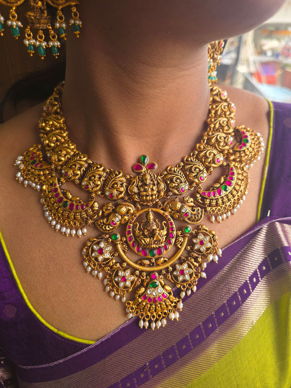 Silver Kundan Necklace