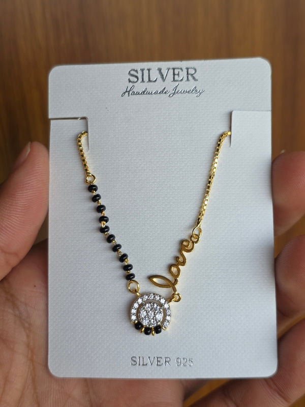 Silver Love Mangalya Chain 18 in