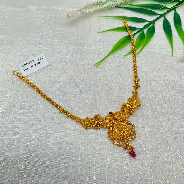 Silver Gold Polished Necklace GPN158