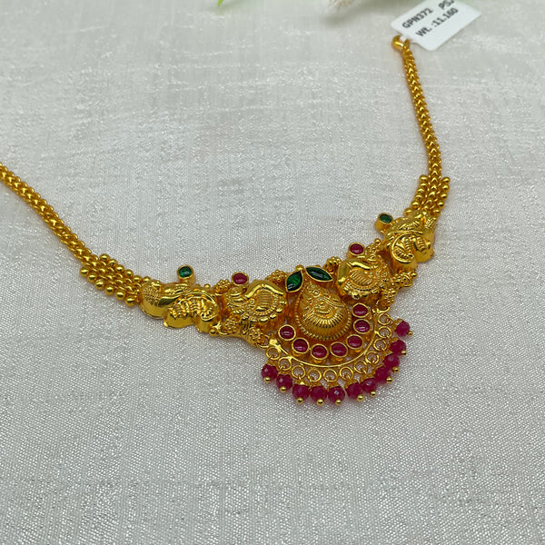 Silver Gold Polish Necklace GPN372