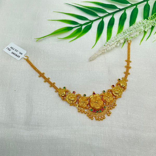Silver Gold Polish Necklace GPN385