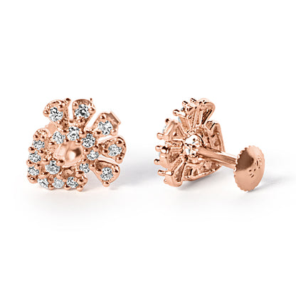 Silver earrings Rose gold