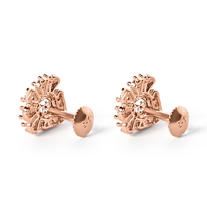 Silver earrings Rose gold