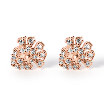 Silver earrings Rose gold