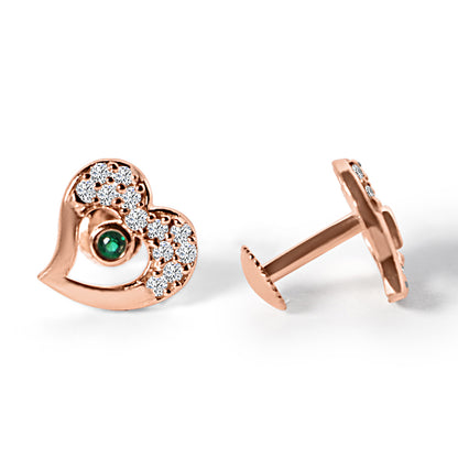 Rose Gold Princess Earrings