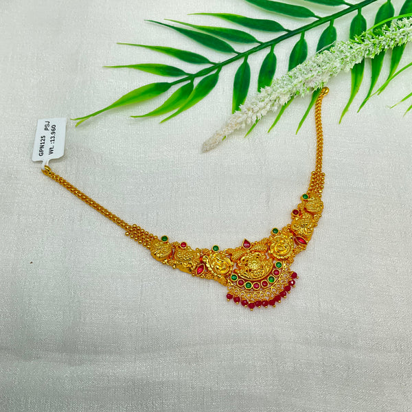 Silver Gold Polish Necklace GPN125