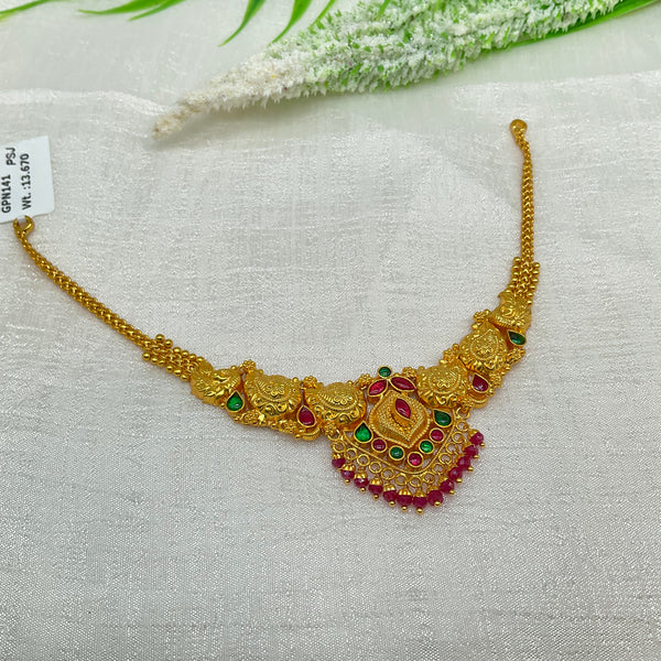 Silver Gold Polish Necklace GPN141