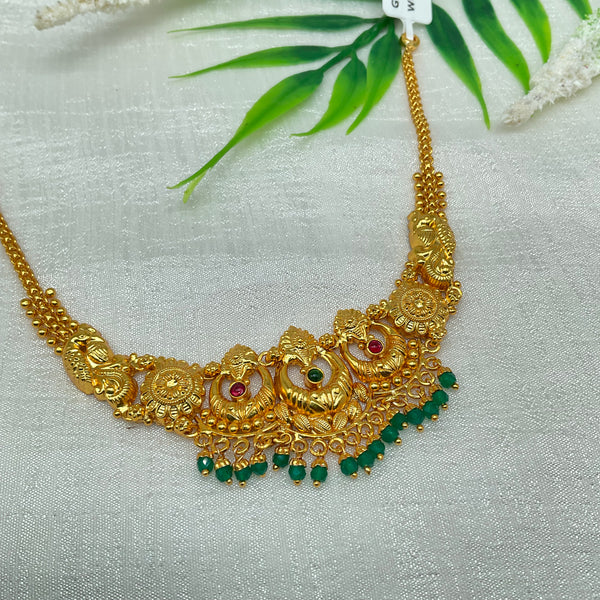 Silver Gold Polished Necklace GPN116