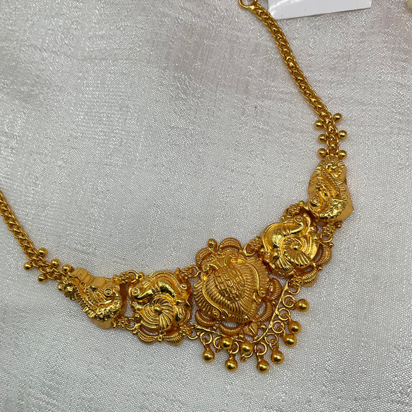 Silver Gold Polished Necklace GPN258
