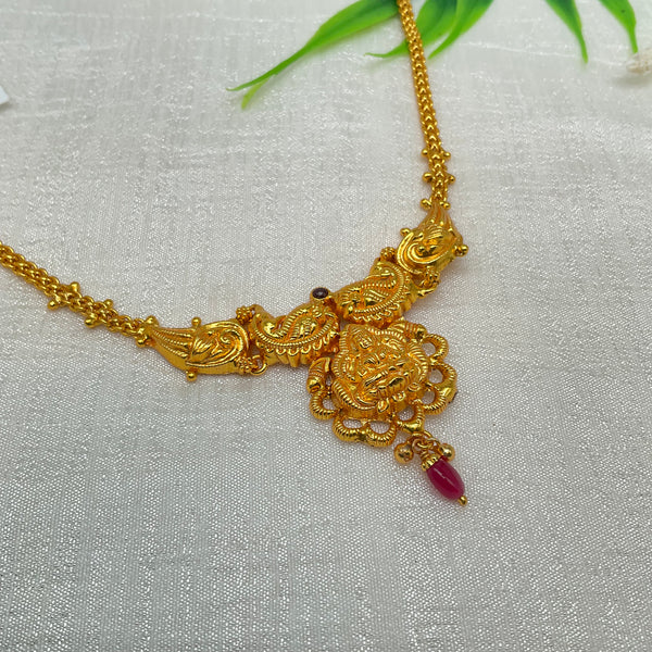 Silver Gold Polished Necklace GPN158