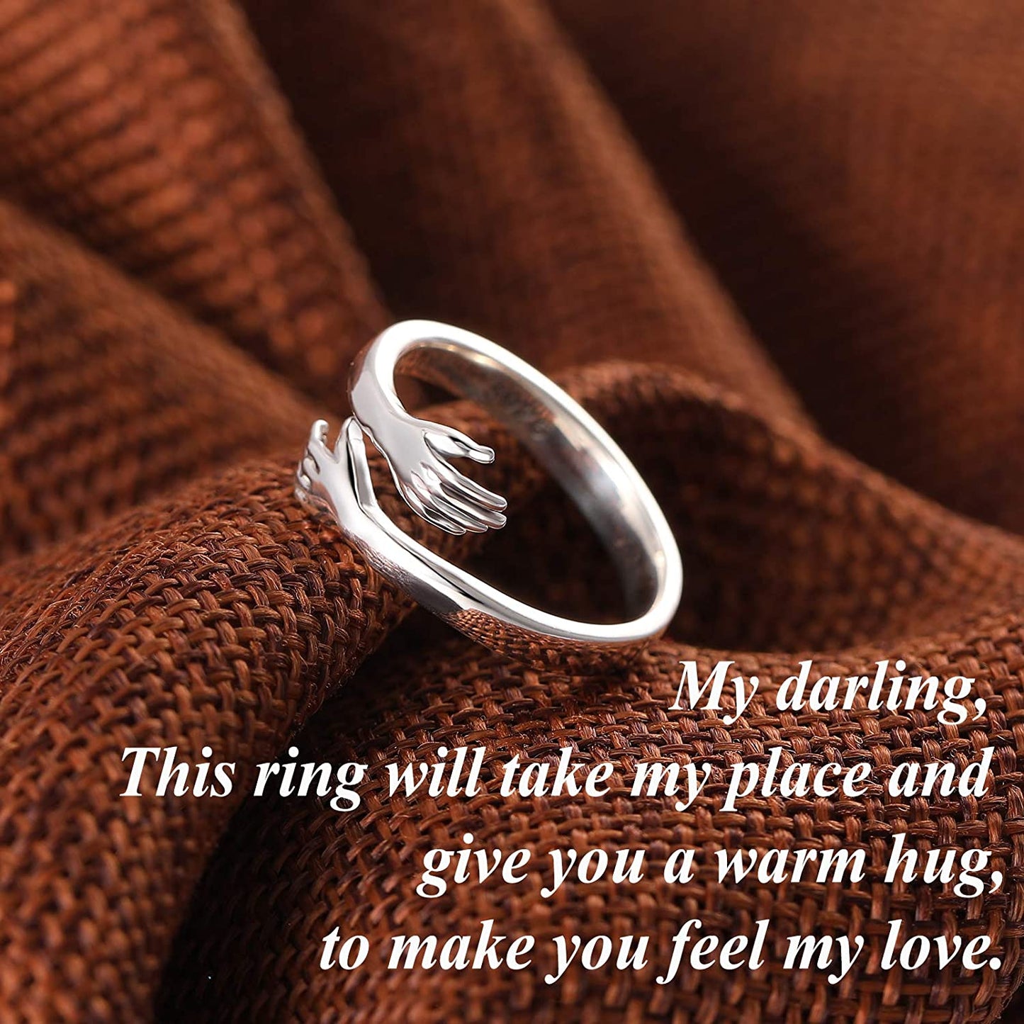 SILVER HUG RING