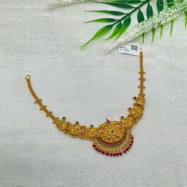 Silver Gold Polish Necklace ಜGPN374