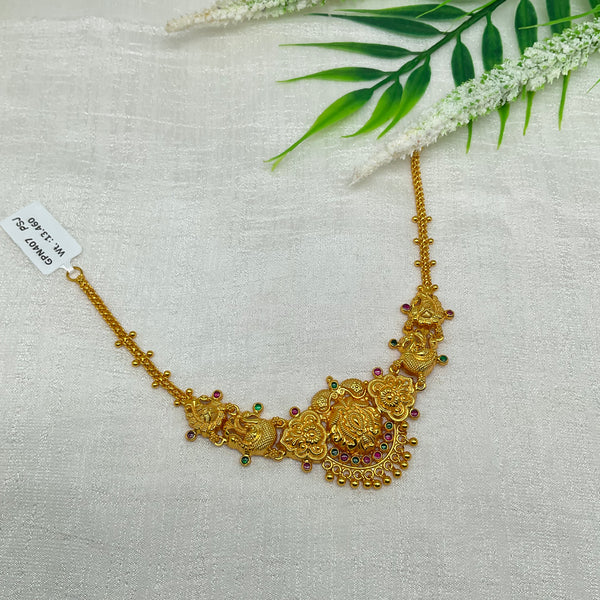 Silver Gold Polish Necklace GPN407