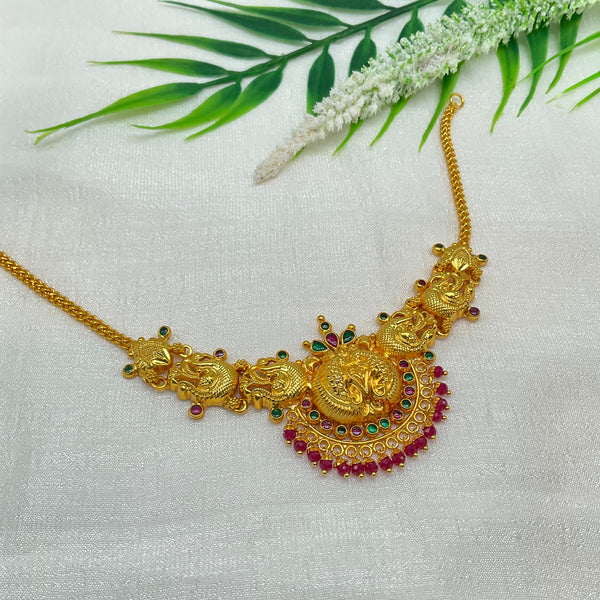 Silver Gold Polish Necklace GPN391