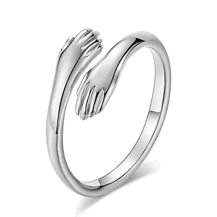 SILVER HUG RING