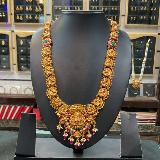 Silver Kundan haram 92.5% hallmark