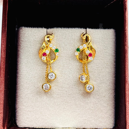 Gold Polished Earrings