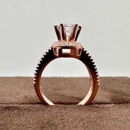 Rose Gold Silver Ring