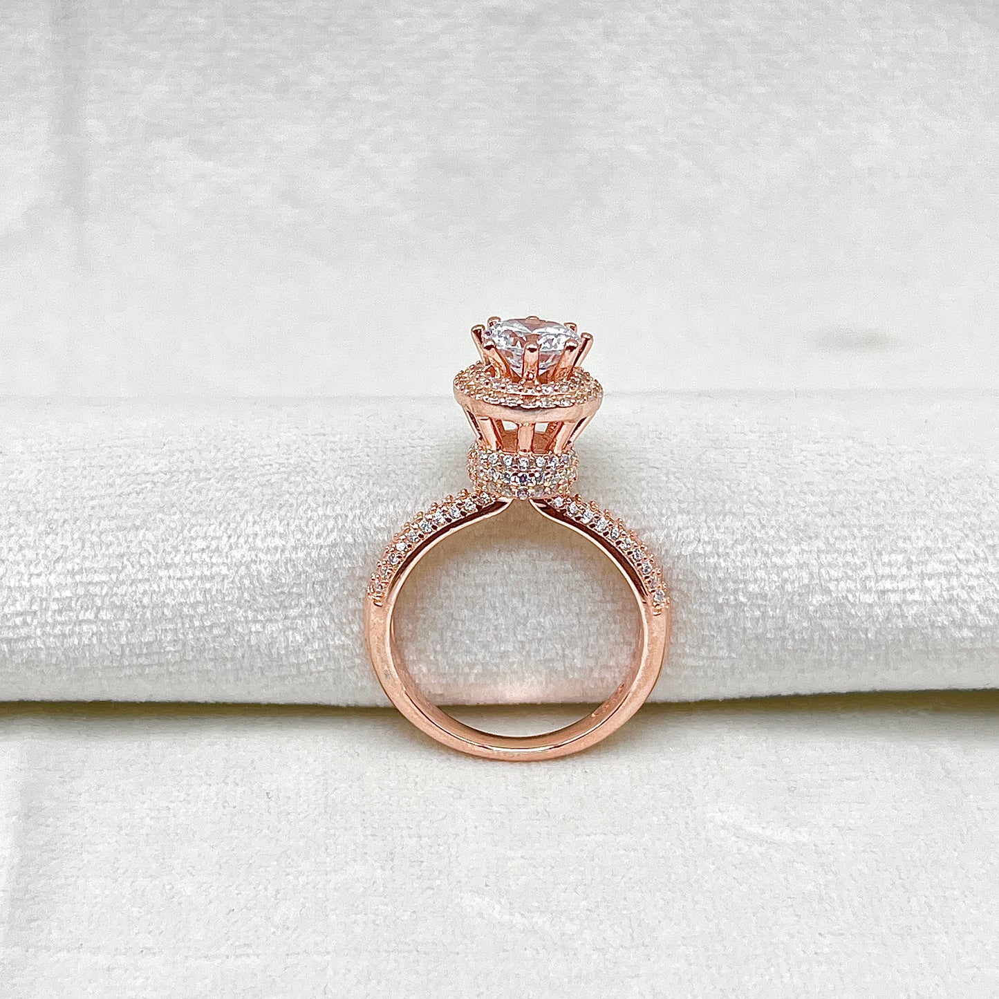 Princess Silver Rosegold Ring