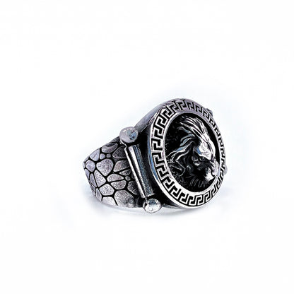 Lion Silver Ring in Premium