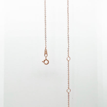 Silver I Love U Neck Chain (Rose Gold)