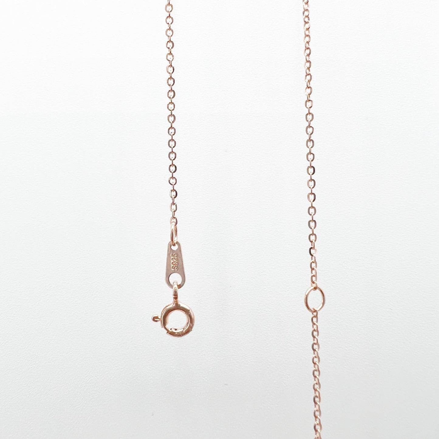 Silver Star Necklace with Ear Tops (Rose Gold )