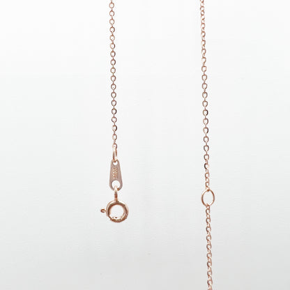 Silver Star Necklace with Ear Tops (Rose Gold )