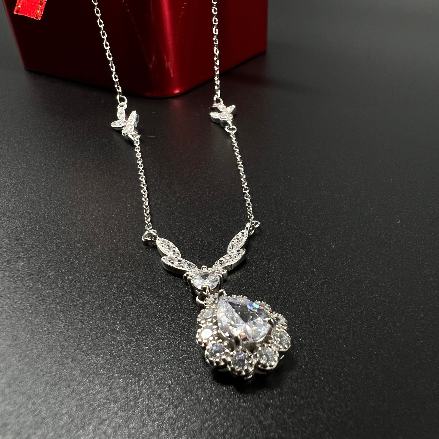 Silver Diamond Necklace