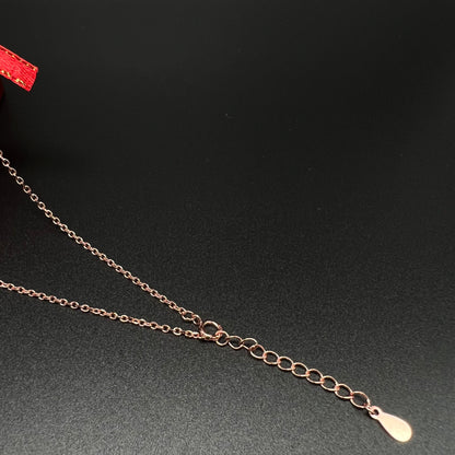 Silver Star Necklace in Rose Gold