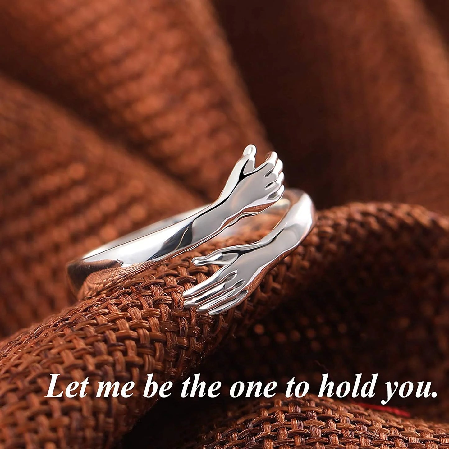 SILVER HUG RING