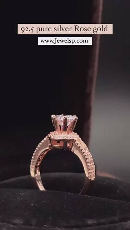 Rose Gold Silver Ring